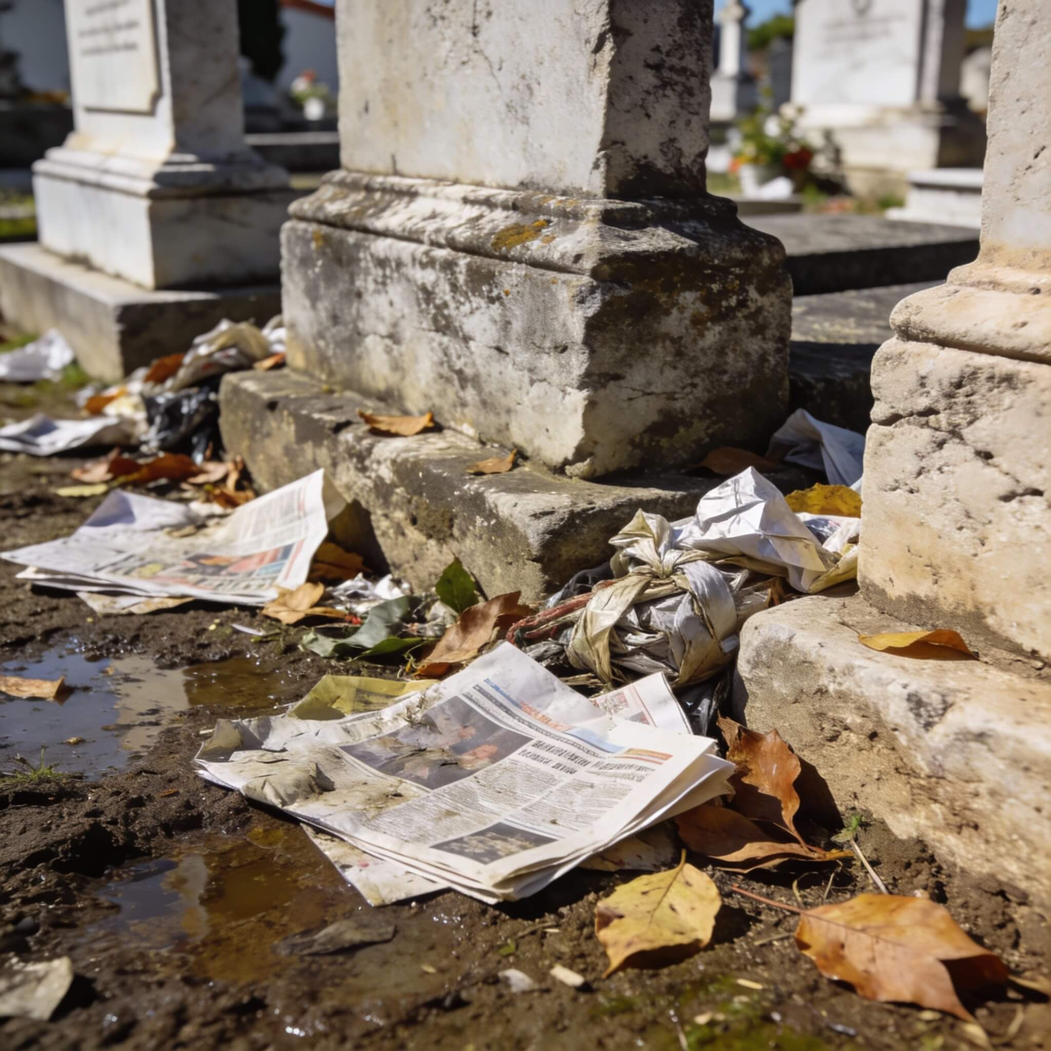 Basura acumulada en nichos