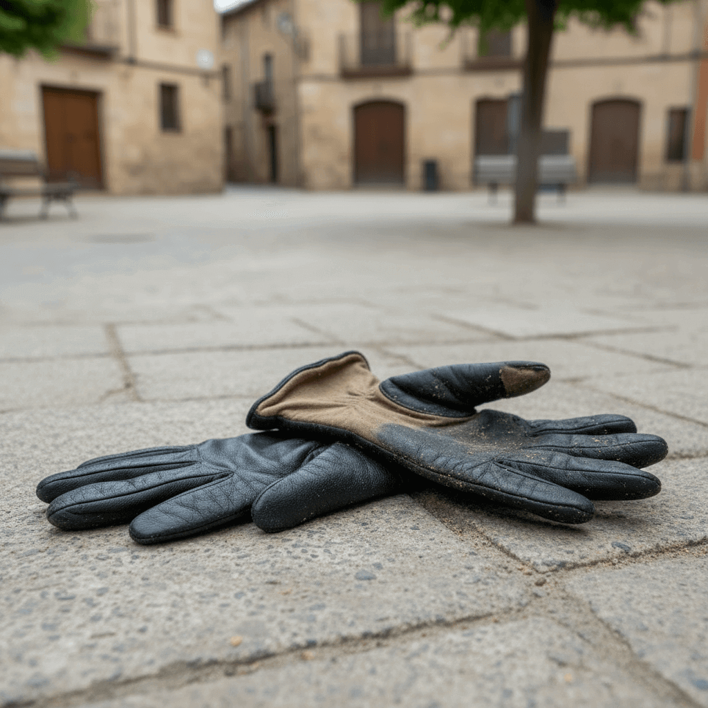 Guantes de cuero negros
