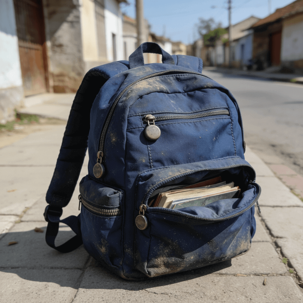 Mochila escolar azul