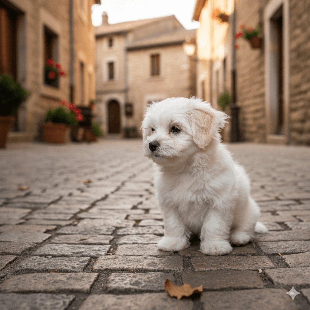 Perro pequeño perdido